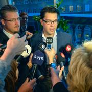 Linus Bylund och Jimmie Åkesson.