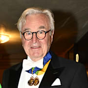 Sven Hagströmer med frun Catarina vid Nobelprisutdelningen i Stockholm i december. 