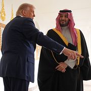  Donald Trump och Saudiarabiens kronprins Mohammed bin Salman.