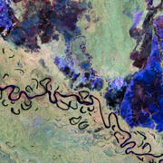 Landskap i Bolivia sett från Biomass.