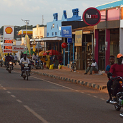 Vy från Alfred Okwera Olangos hemstad Gulu i norra Uganda.