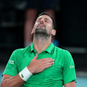 Novak Djokovic efter matchen. 