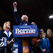 Bernie Sanders i Vermont, tillsammans med sin fru Jane O'Meara Sanders