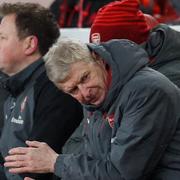 Arsenal-tränaren Arsene Wenger hade inte mycket att glädjas åt under matchen.