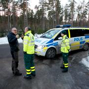 Bild från polisens sökande på fredagen.