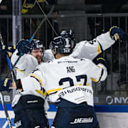 Hugo Fransson och Jonathan Ang jublar efter 5-6.