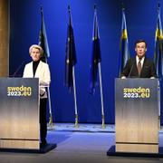 U-kommissionens ordförande Ursula von der Leyen och Ulf Kristersson 