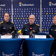 Lina Andersson, tf chef på Tullverkets kriminalavdelning, Johan Norrman, generaltulldirektör, och Jennie von Alten, chef för kontrollavdelningen.