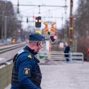 Södra station i Örebro där tre människor blev påkörda av ett godståg och miste livet.