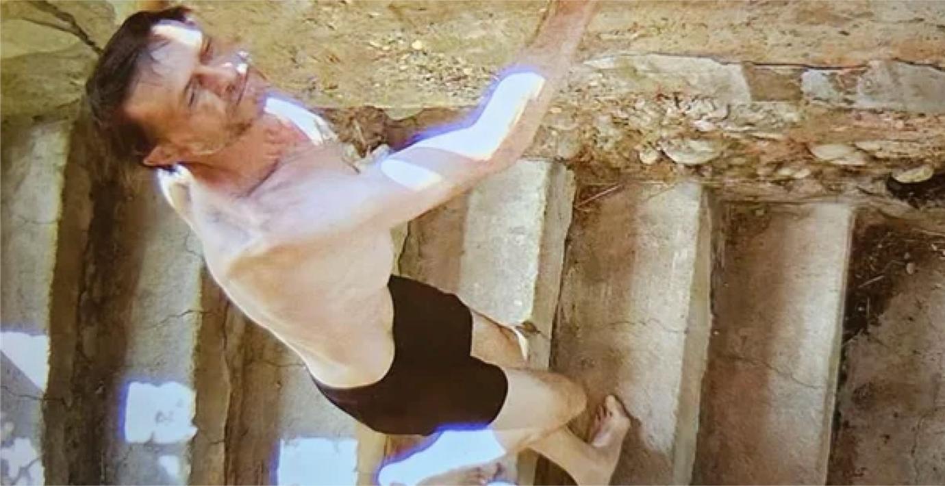 Brown fångades på bild i flykten.