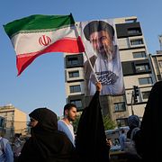 Regimtrogna demonstranter i Teheran.