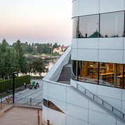 Stadsbiblioteket i kulturhuset Väven i Umeå.