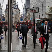 London finansdistrikt före brexit. Arkivbild.