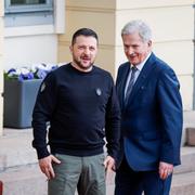 Finlands president Sauli Niinistö och Ukrainas president Volodymyr Zelenskyj.