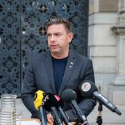 Statsminister Magdalena Andersson (S) och kommunstyrelsens ordförande Jimmy Jansson (S).