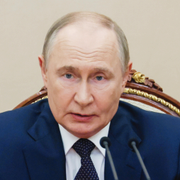 Putin och Trump. Arkivbilder. 