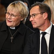 Ulf Kristersson med sin fru Birgitta Ed, som är syster till Marita Bildt.