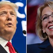 Donald Trump och Betsy DeVos.