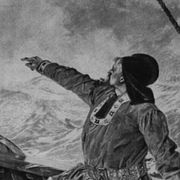 En tavla av Leif Eriksson.