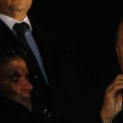 Avgående ministern Mehmet Zafer Çağlayan och premiärminister Tayyip Erdogan.