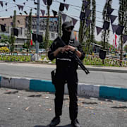 Medlem i revolutionsgardet, arkivbild. 