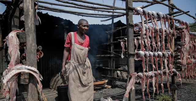 Bild från fismarknad i Kenya, arkivbild.  Brian Inganga / AP