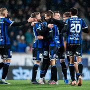 Sirius Tobias Carlsson jublar efter 3-2-målet mot Brommapojkarna.