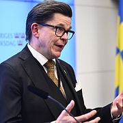 Talmannen Andreas Norlén håller pressträff, 28 september.