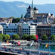 Schweiziska Genève under ett toppmöte 2021.