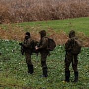 Platsen där en robot av samma modell slog ner i Polen. Vasilisa Stepanenko / AP