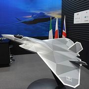 Modell av det plan länderna vill bygga tillsammans. 