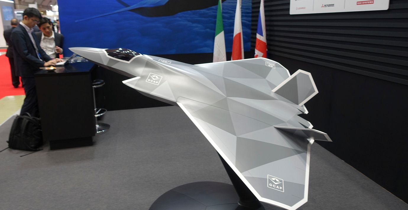 Modell av det plan länderna vill bygga tillsammans. 