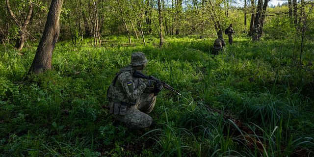 Ukrainsk soldat, arkivbild.  Bernat Armangue / AP