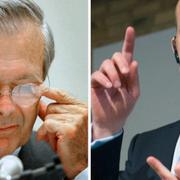 Donald Rumsfeld och Fredrik Reinfeldt.