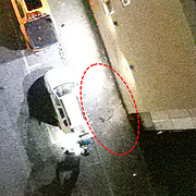 Visar platsen för explosionen