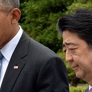 USA:s president Barack Obama och Japans premiärminister Shinzo Abe.
