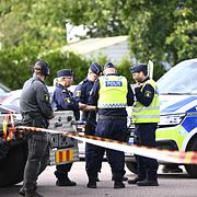 Bild från polisinsatsen i Fagersta.