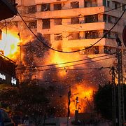 En israelisk attack mot Libanon den 18 mars.