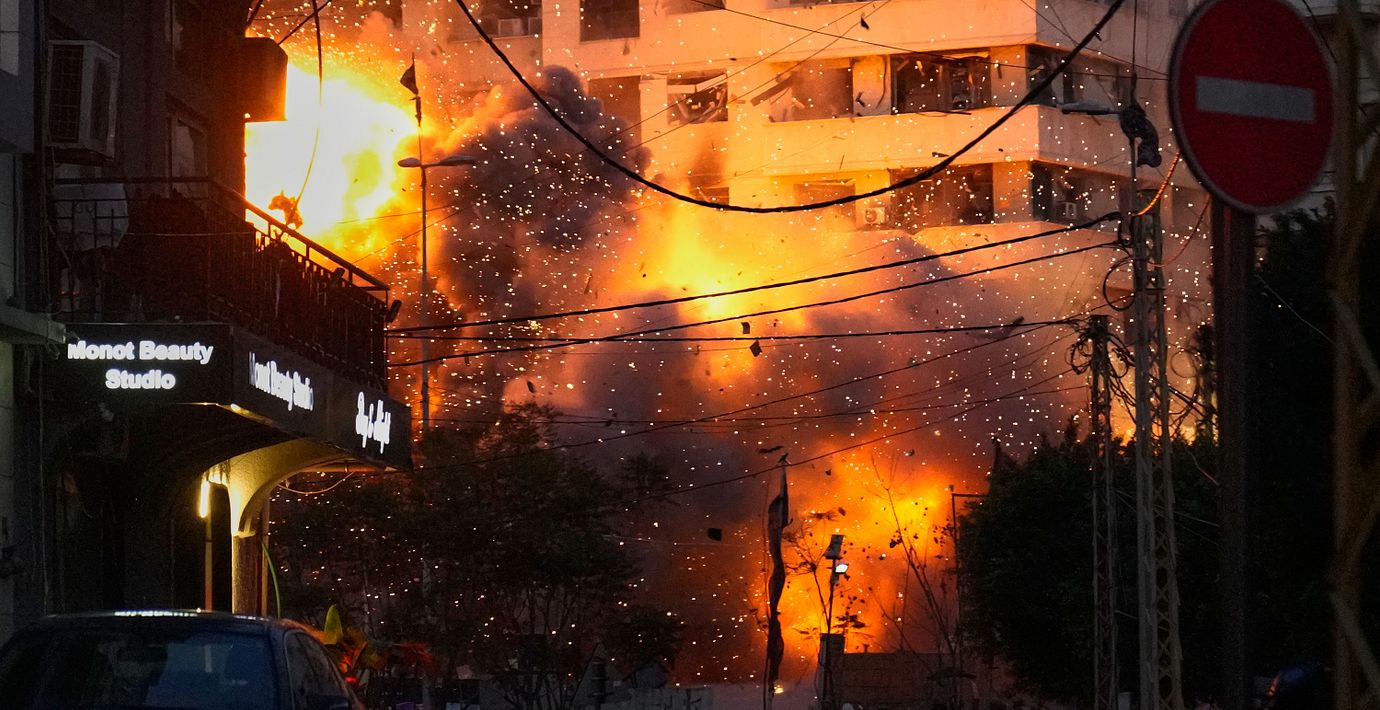 En israelisk attack mot Libanon den 18 mars.