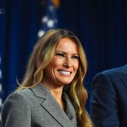 Melania Trump och sonen Barron Trump.