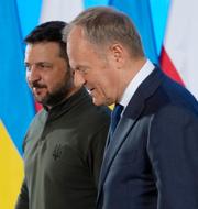 Volodymyr Zelenskyj och Donald Tusk i samband med ett möte i somras.