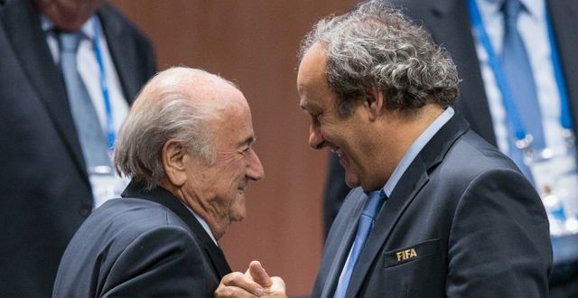 Sepp Blatter och Michel Platini.  Patrick B. Kraemer / TT NYHETSBYRÅN