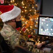 Anställda vid Norad inför årets Santa Tracking.