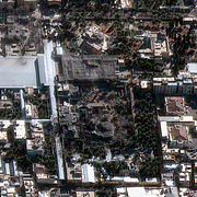 Det bombade presidentpalatset.