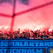 Bilder från avbrottet i andra halvlek. 