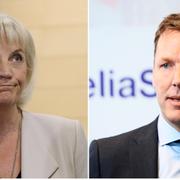 Telias styrelseordförande Marie Ehrling och vd Johan Dennelind.