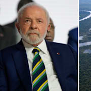 Lula da Silva och Amazonas.  TT/AP