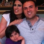 Fången Saeed Abedini med familj.
