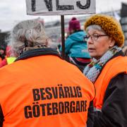 Arkivbild från en demonstration mot trängselskatt och västlänken 2014