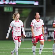 Uppsalas Nicole Robertson, Michelle Rojas Flores och Amelia Olofsson under en match mot Häcken tidigare i oktober.